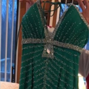 Sean Collection Teal Prom Dress